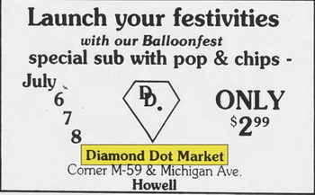 Diamond Dot Market - June 1990 Ad (newer photo)